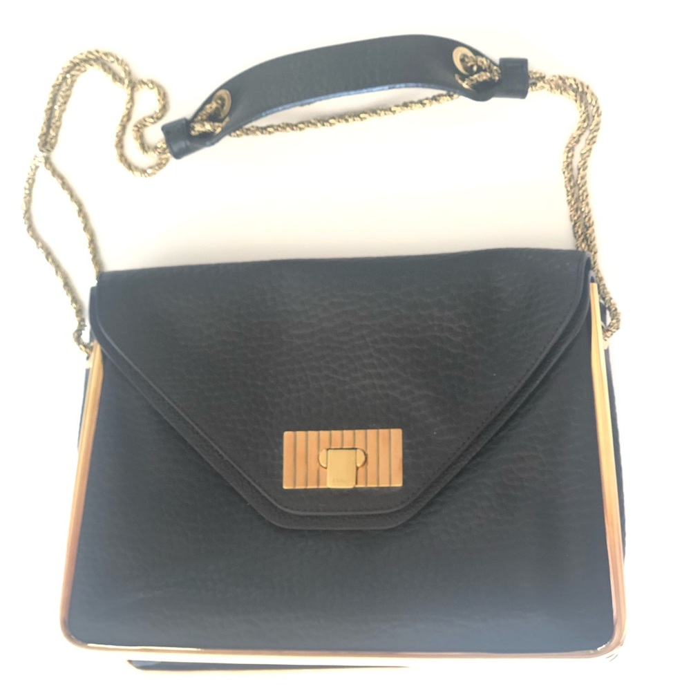 Chloé Sally Leather Black Shoulder Bag